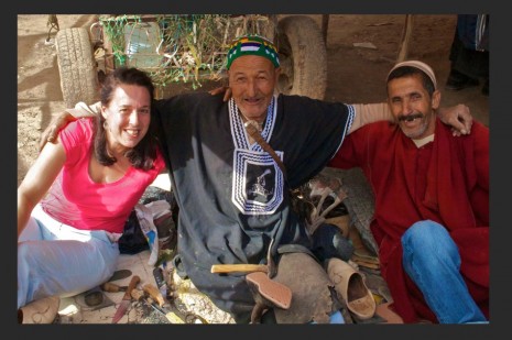 Claire with Souk merchants